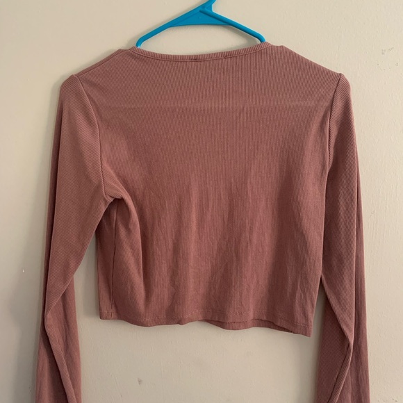 Zara Cropped Long Sleeve Cardigan Top - Picture 3 of 4